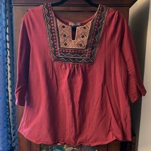 StitchFix Loveappella maroon XL shirt
